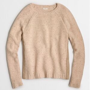J. Crew Donegal Lambswool Sweater with Gold Shimmer Stripe